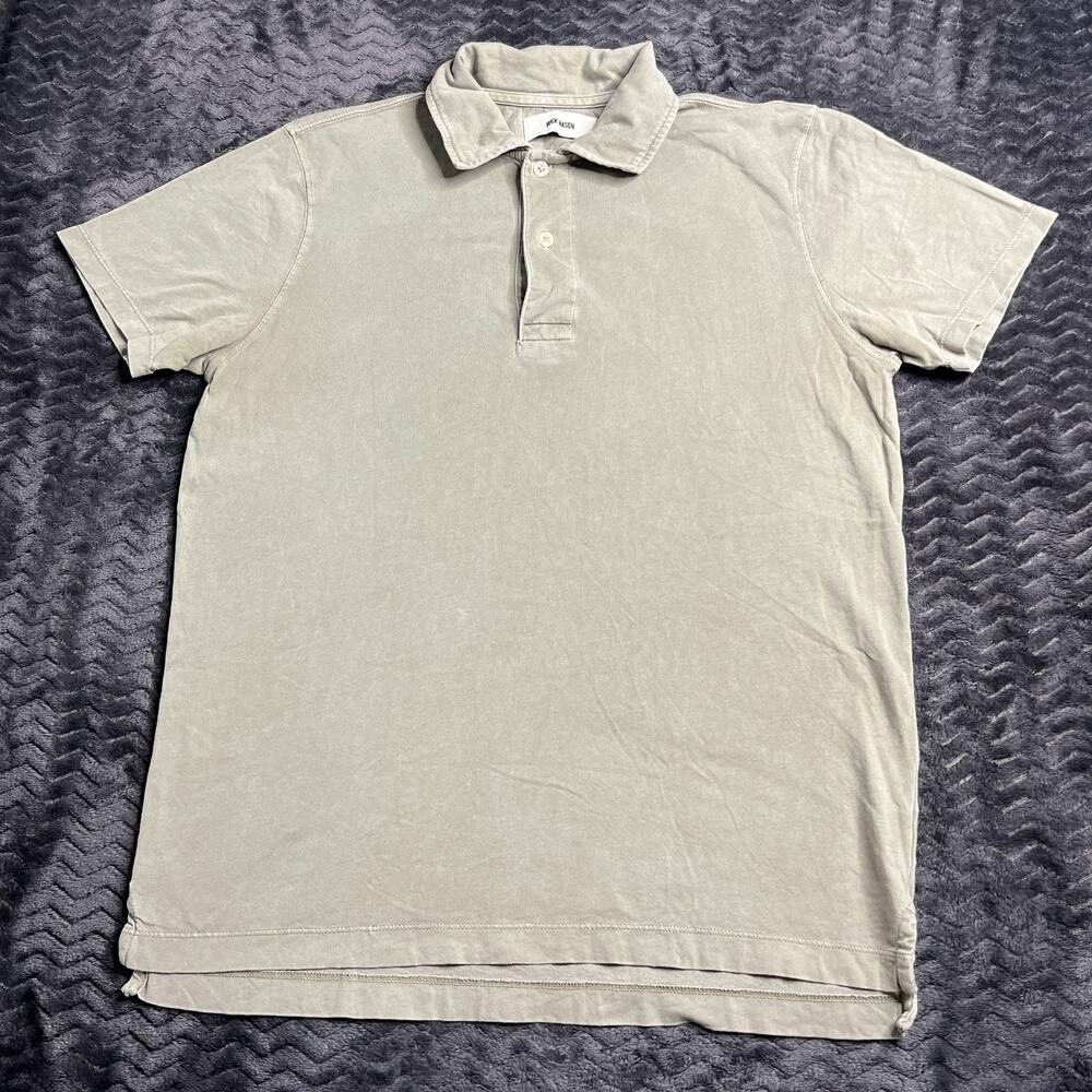 Buck Mason Venice Wash Sueded Cotton Polo Mens Size Small Short Sleeve